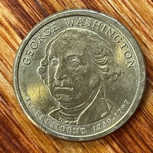 George Washington golden $1 coin